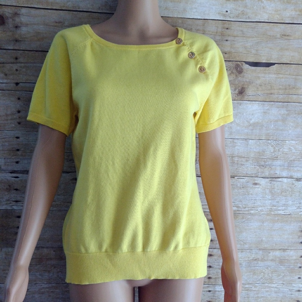 Lauren Ralph Lauren L Yellow Sweater Top
